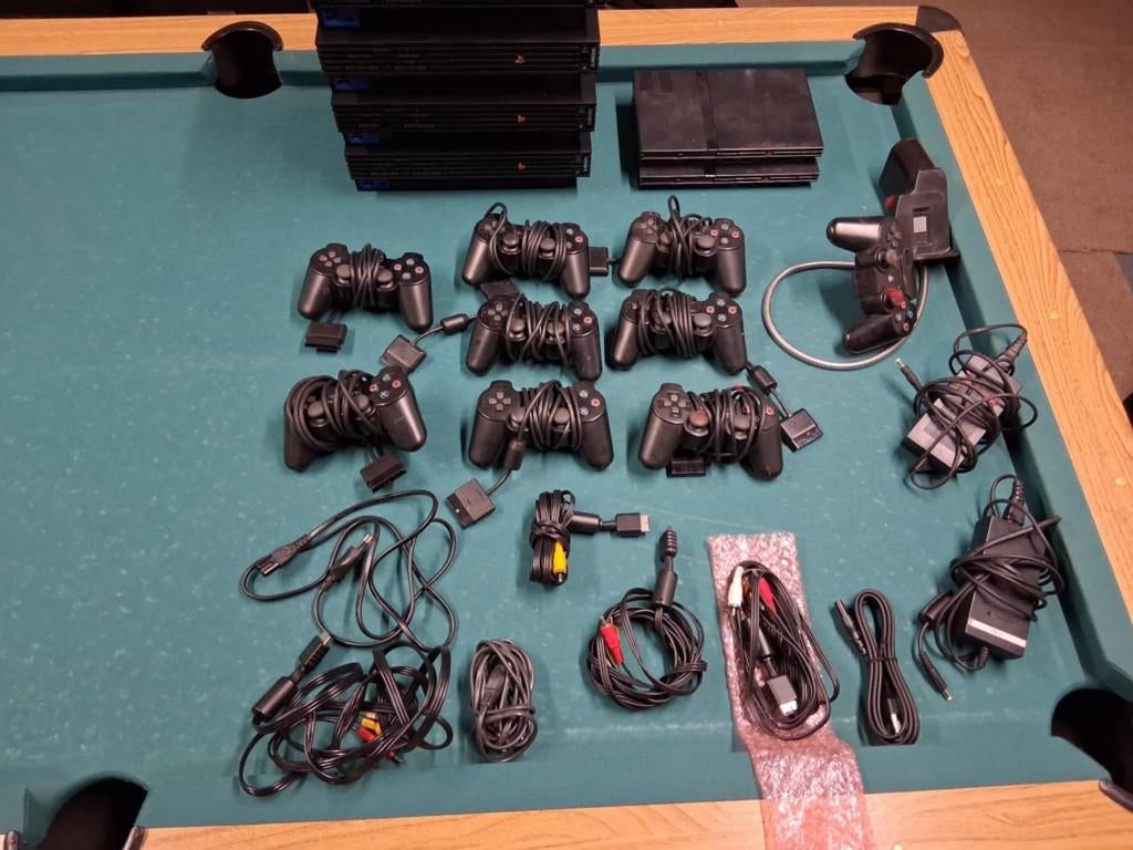 Lot Playstation PS2 met toebehoren, Ophalen, Gebruikt