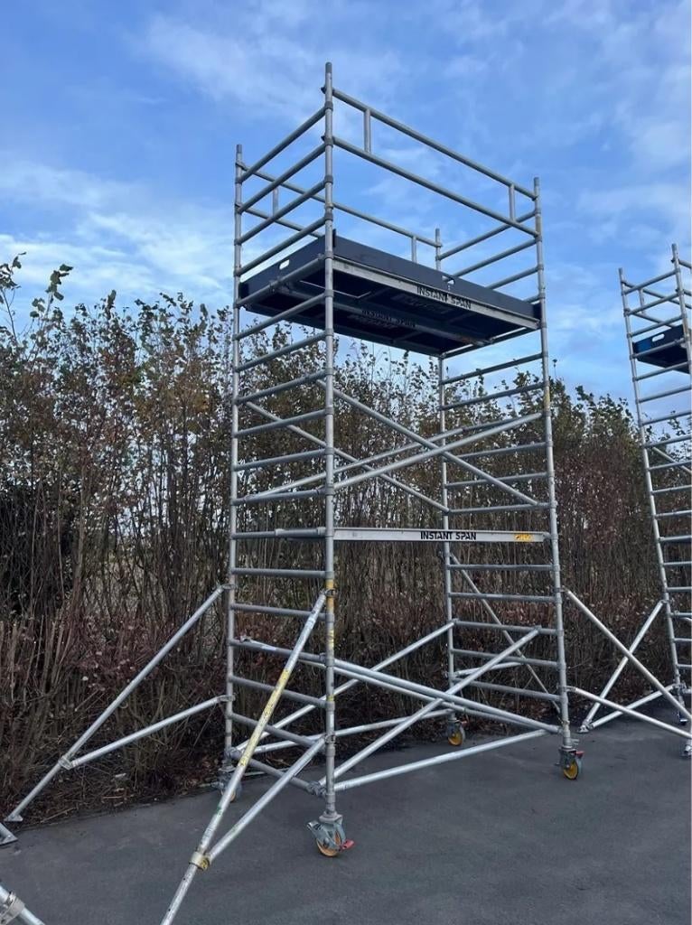 Instant Span rolsteiger (135-245 - H6,00m), Doe-het-zelf en Bouw, Steigers, Zo goed als nieuw, Rolsteiger of Kamersteiger, 5 meter of hoger