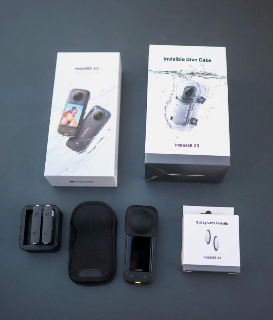 Insta360 X3 actioncamera met 2 batterijen, Ophalen of Verzenden, Gebruikt, Overige merken