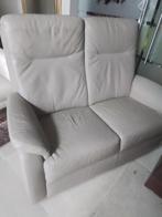 Beige leder  2 zit, Huis en Inrichting, Ophalen