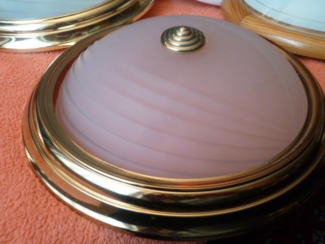 4 Plafonniers opalin épais, Prix neuf 1: 69€, ici 49€ pour 4, Enlèvement ou Envoi, Utilisé, Verre