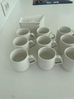 Twaalf kleine espresso tassen met onderbord Salt & Pepper, Ophalen, Nieuw, Effen, Kop(pen) en/of Schotel(s)