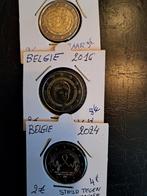 3 herdenkingsmunten belgie 2011-2016-2024 in unc, Ophalen