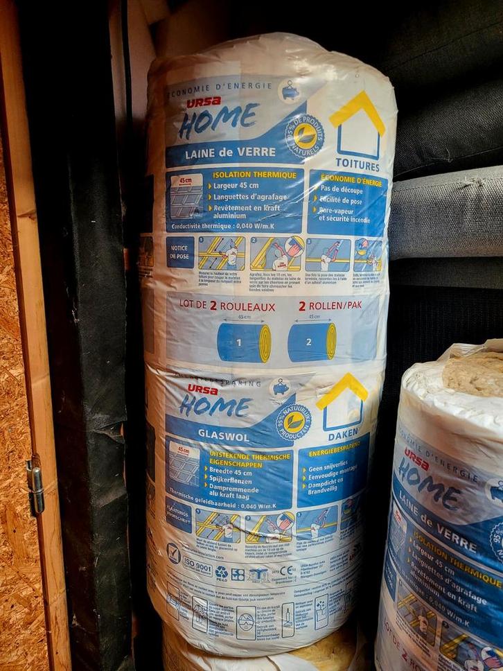 Ursa 12 Glaswol isolatie, Bricolage & Construction, Isolation & Étanchéité, Neuf, Isolation des murs, Isolation de toiture, Laine de verre