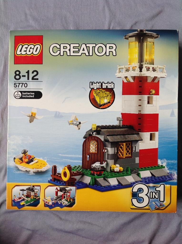 LEGO - LEGO CREATOR - 5770 - LIGHTHOUSE - 3 IN 1, Enfants & Bébés, Jouets | Duplo & Lego, Neuf, Lego, Ensemble complet, Complet