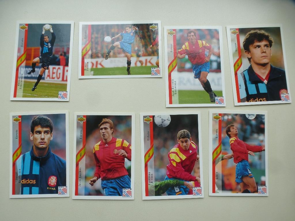 UPPER DECK WORLCUP USA 94 joueurs Espagne, Enlèvement ou Envoi, Comme neuf, Image