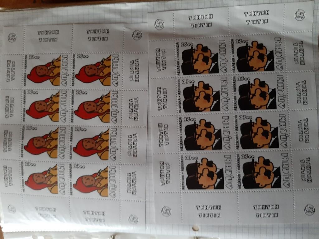 Kuifje postzegelvellen  scharlaken rakem, Verzenden