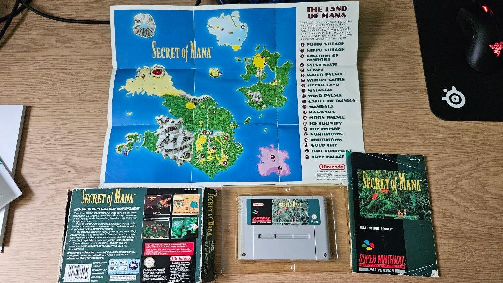 Nintendo SNES - Secret of Mana CIB PAL, Games en Spelcomputers, Games | Nintendo Super NES, Ophalen of Verzenden, Gebruikt, Role Playing Game (Rpg)