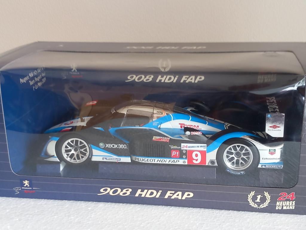 PEUGEOT 908 HDI FAP N9 .LE MANS 2009.  1/18, Enlèvement ou Envoi, Voiture