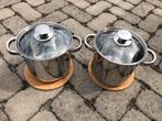 2 kookpotten Bardani met deksel, Caravans en Kamperen, Ophalen