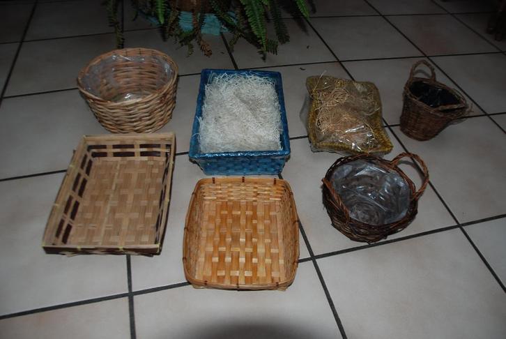 Paasset van 7 mandjes, rieten mandjes om te vullen, Diversen, Pasen, Ophalen of Verzenden