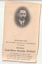 Décès Joseph WATELET Arsimont 1902 - 1939 (photo), Verzamelen, Bidprentjes en Rouwkaarten, Verzenden, Bidprentje