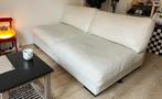 Witte leren bank, Huis en Inrichting, Zetels | Zetels, Ophalen, Gebruikt, 100 tot 125 cm, 150 tot 200 cm