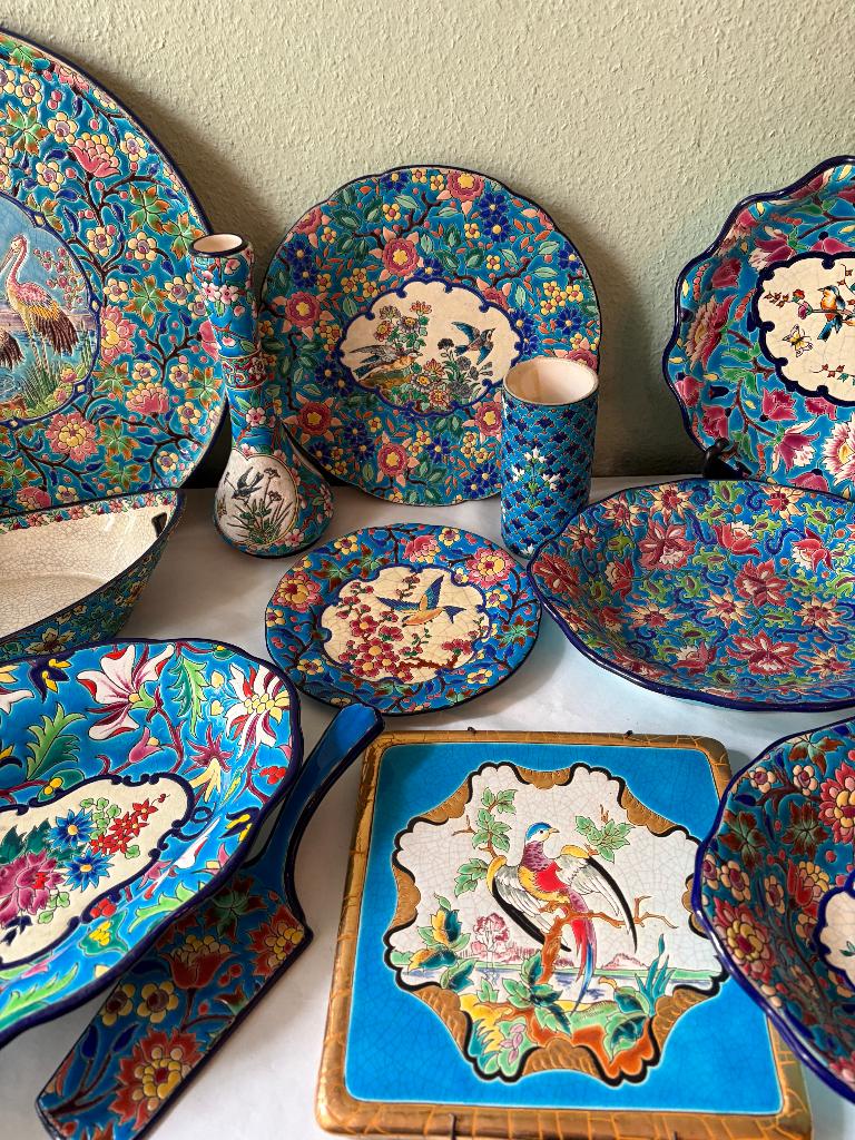 EMAUX DE LONGWY  Collection à vendre  Vases Horloge encrier, Antiquités & Art, Antiquités | Céramique & Poterie, Envoi