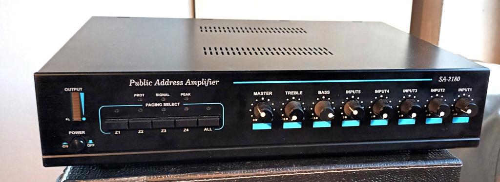 Amplificateur lourd, 180 watts, pour Horeca, magasin, café, TV, Hi-fi & Vidéo, Autres marques, Comme neuf, Enlèvement, 120 watts ou plus