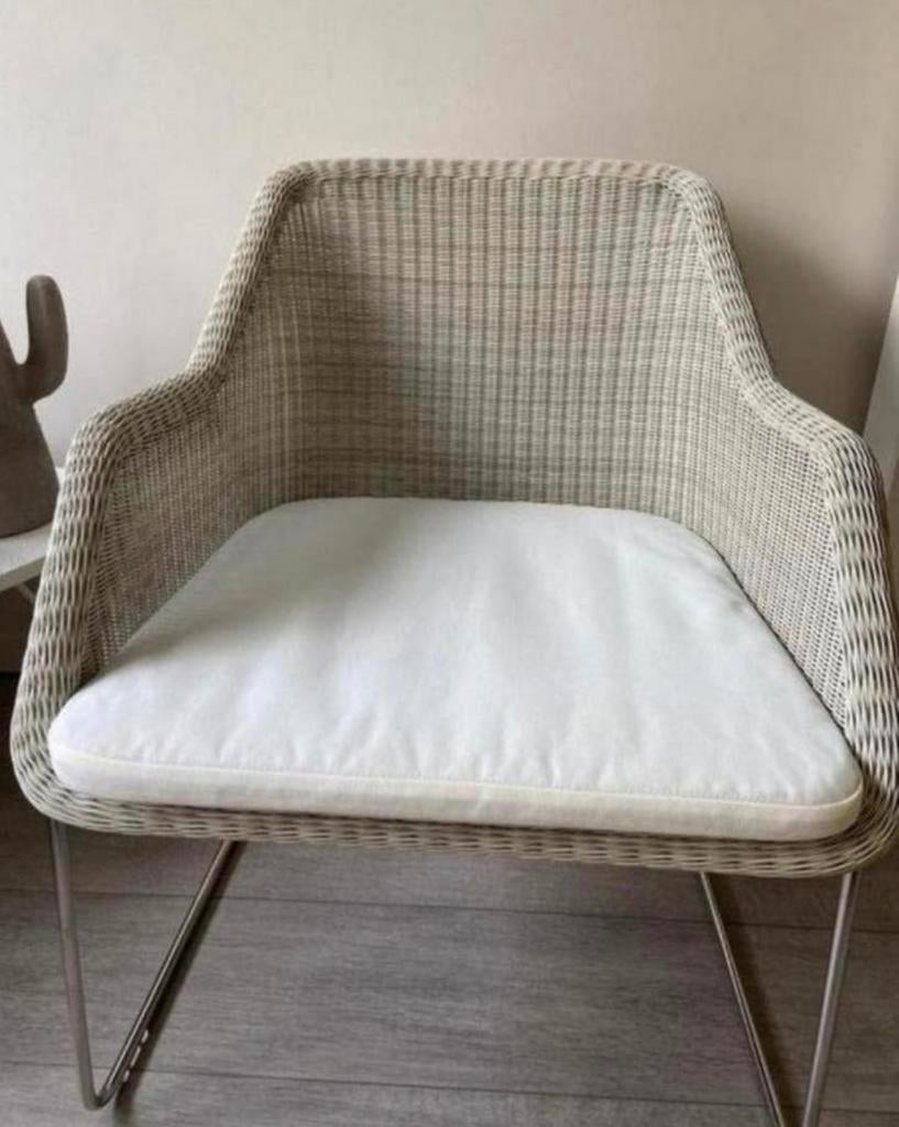 4 manutti Mood 1S lounge stoelen, Ophalen, Zo goed als nieuw, Wicker