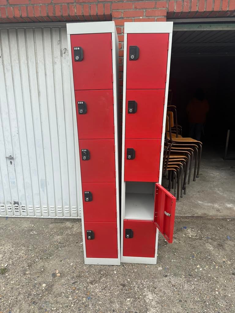 Stevige metalen lockerkast – 10 vakken – direct bruikbaar, Enlèvement