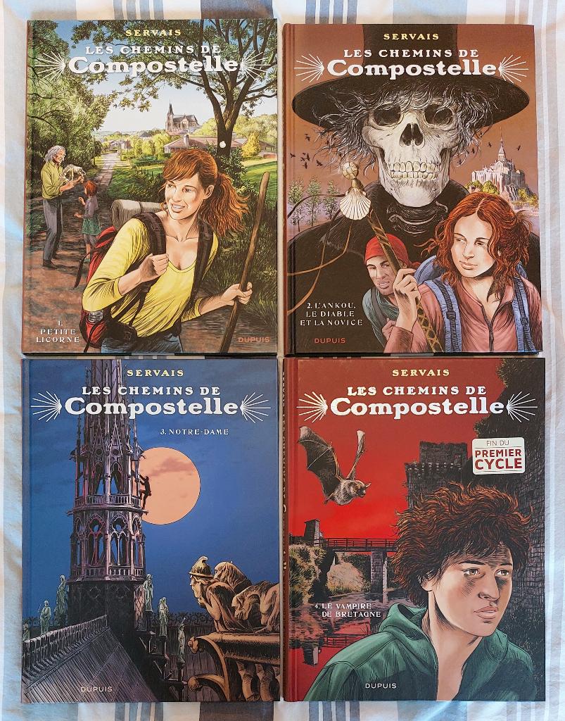 BD - Les chemins de Compostelle - JC Servais - 4 Tomes, Boeken, Stripverhalen, Zo goed als nieuw, Complete serie of reeks, Ophalen