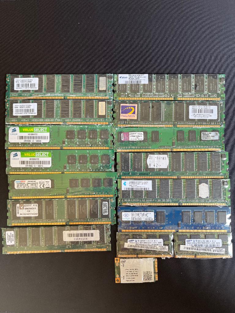 Lot Geheugen DDR1 DDR2 DDR3 RAM Desktop Laptop, Computers en Software, RAM geheugen, DDR3, Ophalen of Verzenden, Desktop, Gebruikt
