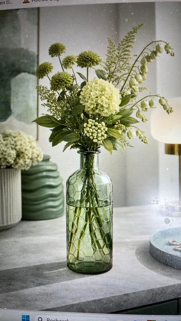 Bouteille nid d abeilles en verre, Maison & Meubles, Verre, Enlèvement, Comme neuf