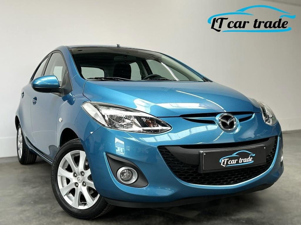 Mazda 2 1.3i Active* Autom. airco * Verwarmde zetels, Voorwielaandrijving, Euro 5, Stof, Zwart