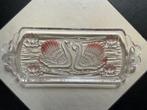 Plat à gâteau vintage, verre Walther, Schwanensee, Swans, Enlèvement ou Envoi