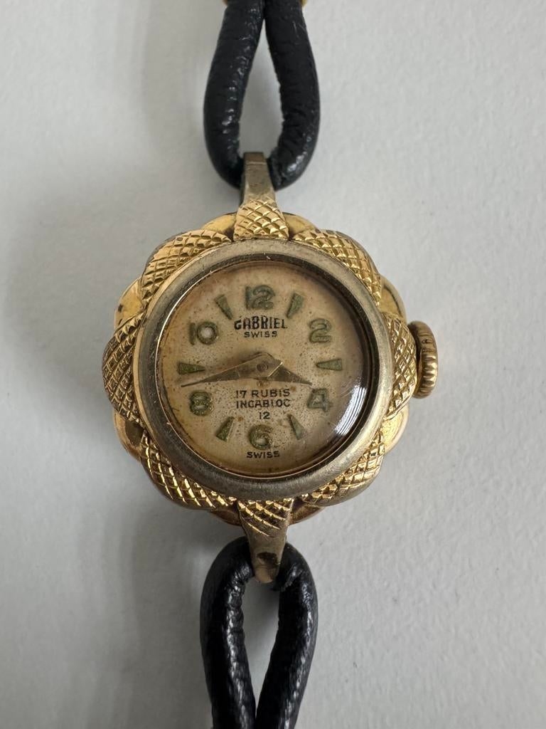 Gabriel Swiss vintage dameshorloge — mechanisch 17 juwelen, Handtassen en Accessoires, Overige Accessoires, Ophalen of Verzenden