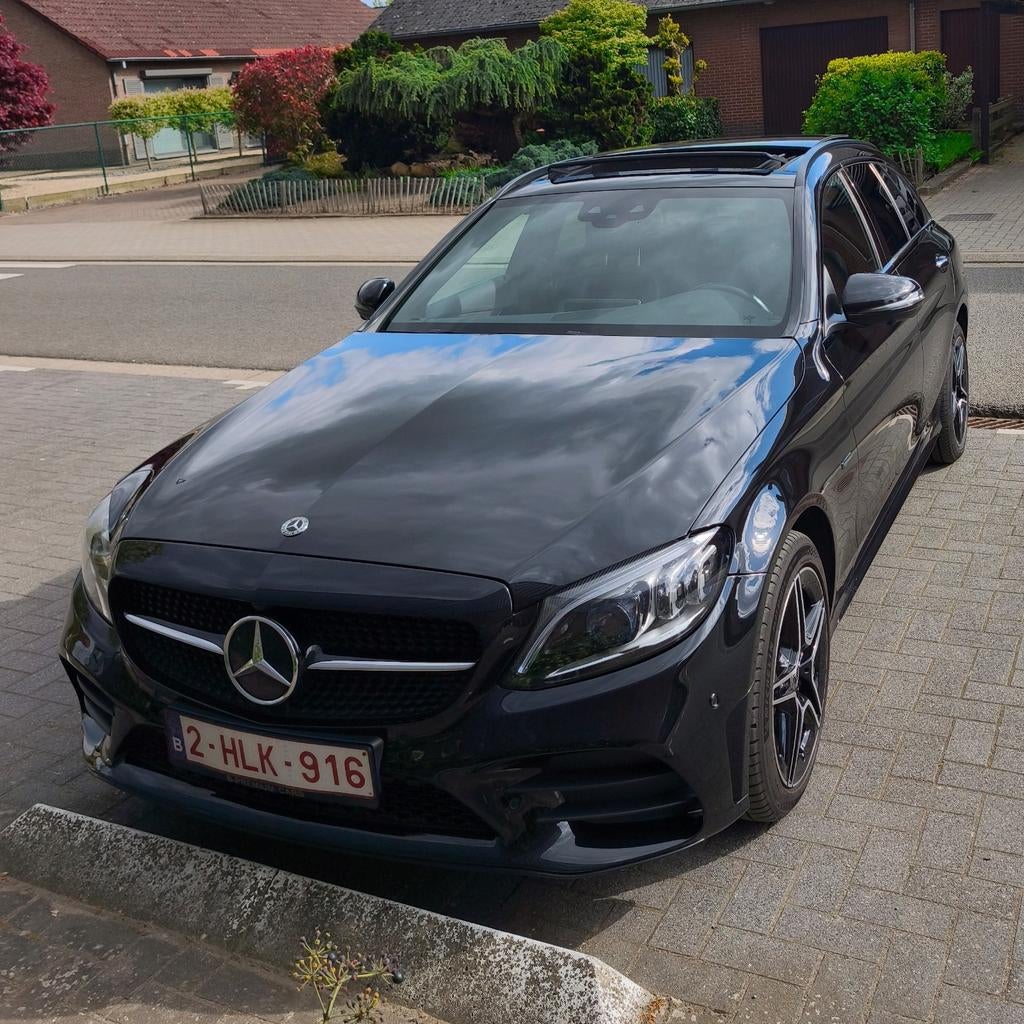 Mercedes C300DE T 9G-TRONIC AMG Line | PANORAMA | BURMERSTER, Auto's, Automaat, 4 cilinders, Leder en Stof, Zwart