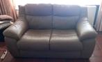 Mooie lederen tweezit grijs, Enlèvement, Utilisé, Cuir