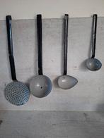 Emaille keuken lepels set vitrage/antiek +-70 jaar oud, Ophalen, Gebruikt, Overige materialen, Bestekset