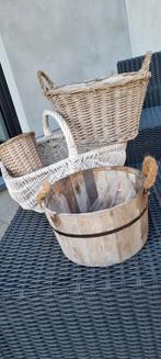 Rieten mandjes / tuindecoratie, Tuin en Terras, Ophalen