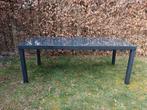 Tuintafel met glazen blad, Ophalen, Gebruikt, Rechthoekig, Aluminium