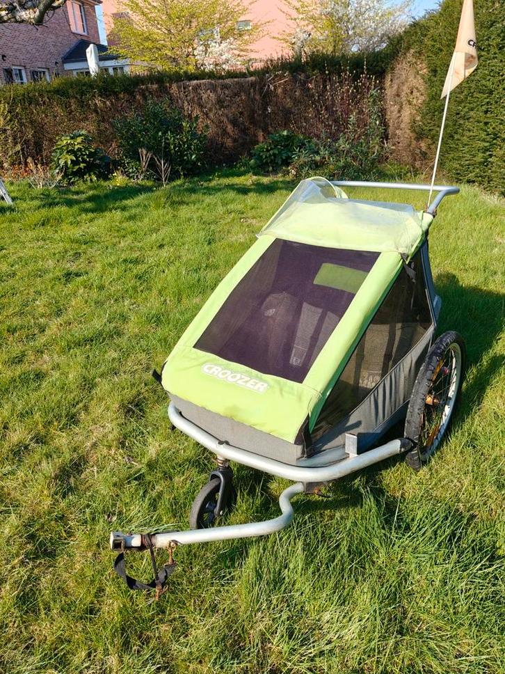 Croozer fietskar kid for 2 goede staat, Fietsen en Brommers, Fietsaccessoires | Aanhangwagens en Karren, Gebruikt, Kinderkar, 40 tot 60 kg