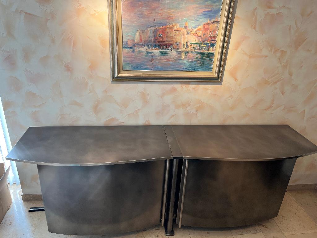 Buffet en métal cuivré Belgo Chrom, Maison & Meubles, Armoires | Dressoirs, Comme neuf, Métal, Enlèvement