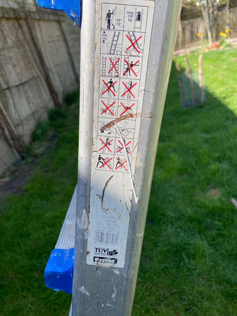 Trapladder telescopisch, Doe-het-zelf en Bouw, Ladders en Trappen, Ophalen, Gebruikt, Ladder, Opvouwbaar of Inschuifbaar