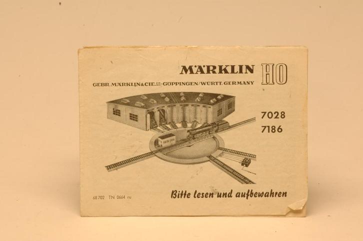 Handleiding Märklin 7028 & 7186, Hobby en Vrije tijd, Modeltreinen | H0, Gebruikt, Boek, Tijdschrift of Catalogus, Wisselstroom