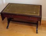 Table basse anglaise vintage, pliable, avec plateau en cuir, Enlèvement