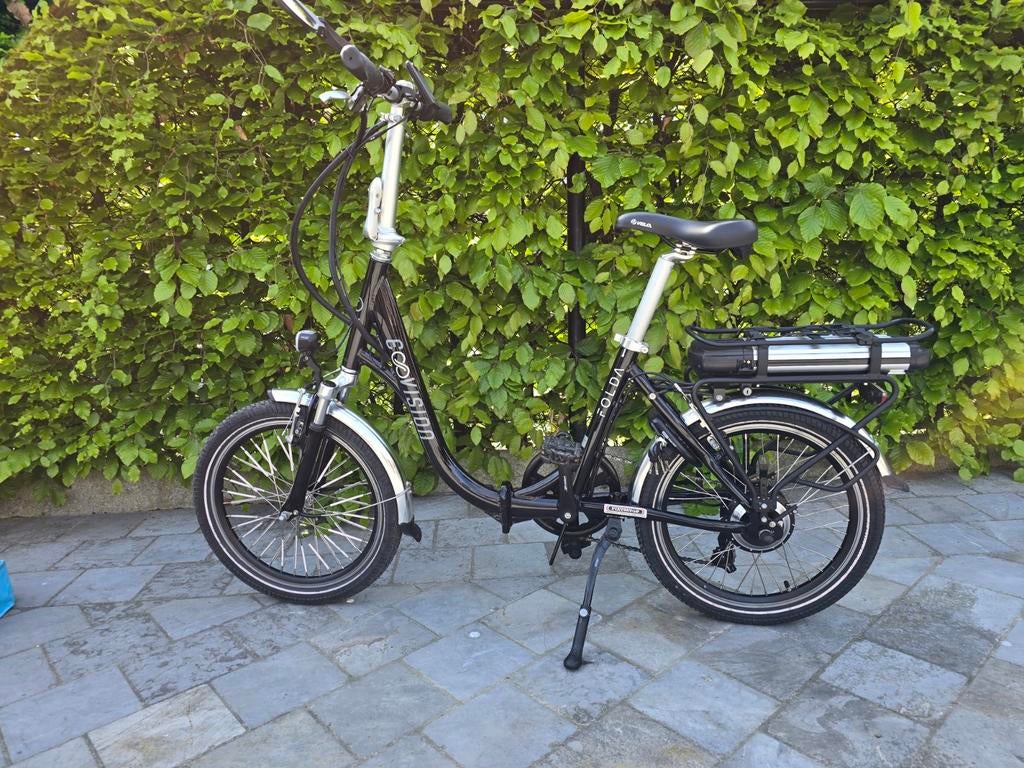 Electrische plooifiets, Fietsen en Brommers, Fietsen | Vouwfietsen, Zo goed als nieuw, Versnellingen, Ophalen