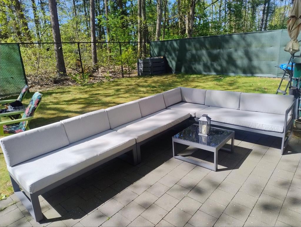 Ensemble de salon moderne en aluminium - 4 pièces - rarement, Autos : Divers, Remorques, Enlèvement