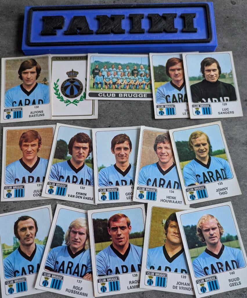 PANINI FOOTBALL 1973/74 CLUB BRUGGE 15X STICKERS 1973, Verzenden, Nieuw