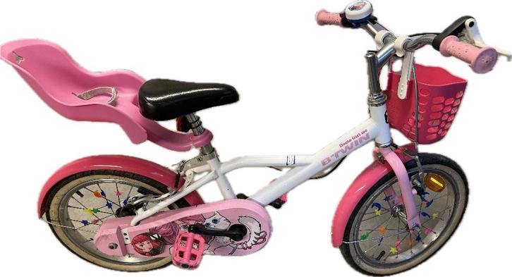 BTWIN Meisjesfiets maat 16 docto girl 500, Fietsen en Brommers, Fietsen | Kinderfietsjes, Gebruikt, 16 tot 20 inch, Ophalen