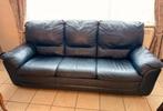 Ruime 3 zitsbank +twee bijpassende fauteuils, Huis en Inrichting, Zetels | Zetels, Ophalen, Zo goed als nieuw, Leer