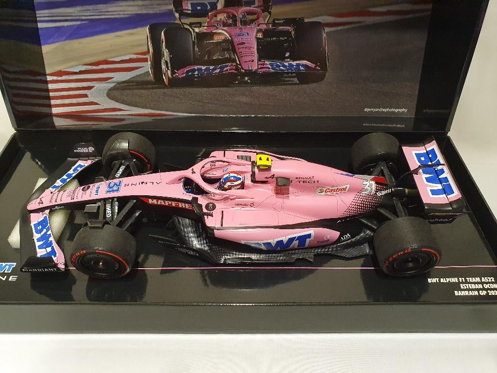 Esteban Ocon BWT Alpine F1 Team A522 Bahrain GP 2022 1:18, Ophalen of Verzenden, Nieuw, Auto, MiniChamps