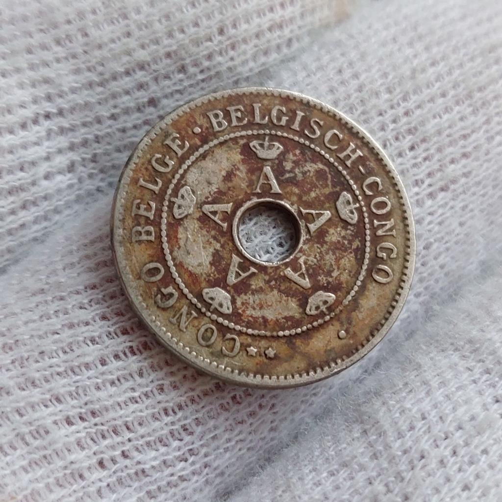 Munt / Belgisch Congo / Albert I / 10 Centiemen / 1921, Ophalen of Verzenden