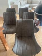 woonkamer stoel 5X, Maison & Meubles, Chaises, Enlèvement, Comme neuf, Gris, Cinq, Six Chaises ou plus