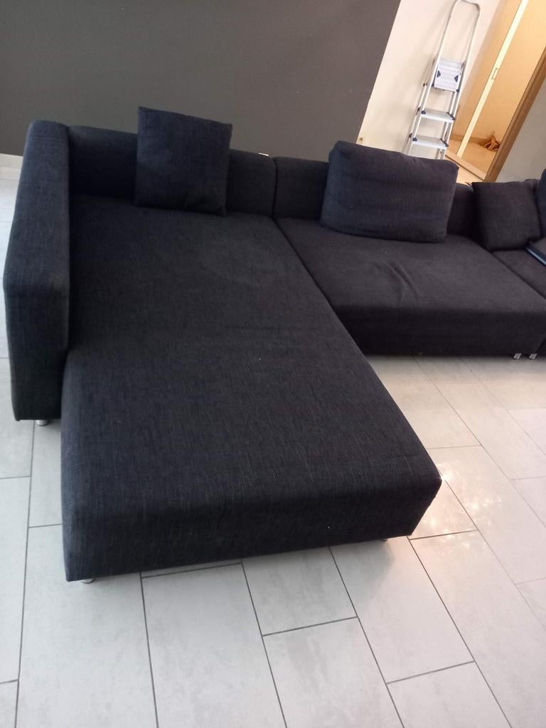 Grand canapé d'angle moderne avec une lounge étendue, Enlèvement