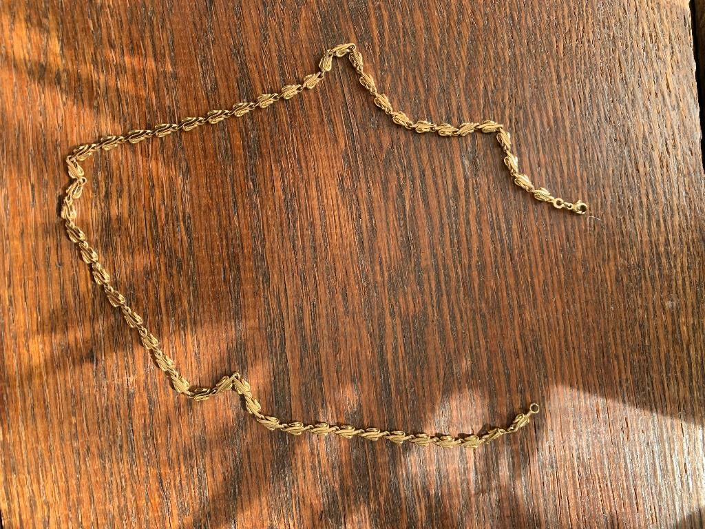 Prachtige halsketting goldplated. Nieuw, Handtassen en Accessoires, Kettingen, Ophalen of Verzenden, Nieuw, Goud, Goud