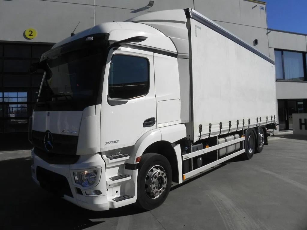 Mercedes-Benz Actros 2530 6X2 schuifzeil met laadklep en stu, Auto's, Vrachtwagens, Te koop, Mercedes-Benz, Diesel, Euro 6, Automaat