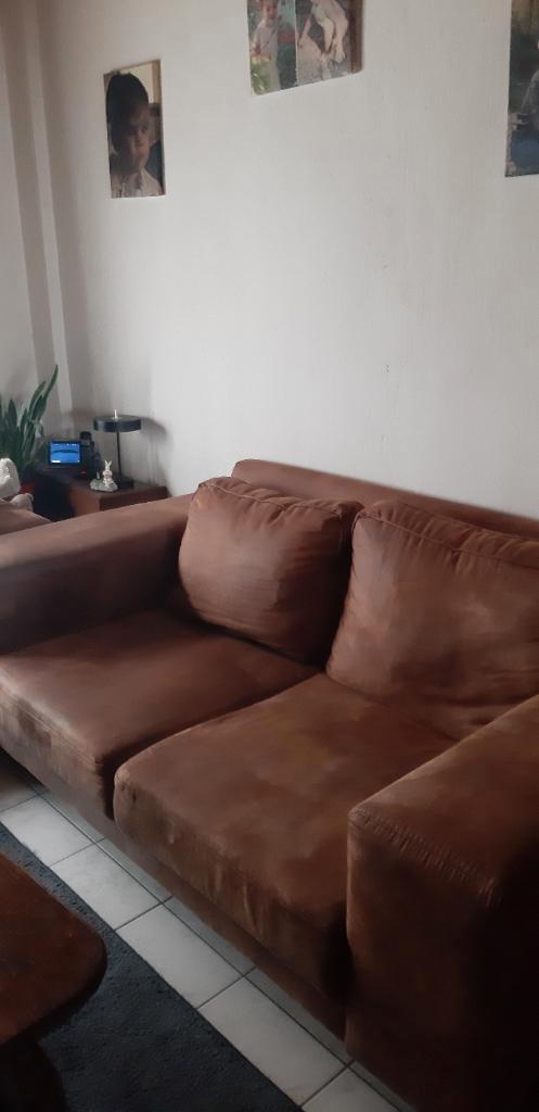 Salon, Huis en Inrichting, Zetels | Zetels, Zo goed als nieuw, Rechte bank, Stof, Ophalen