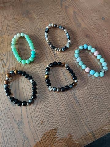 armbanden man/vrouw. 5 stuks. nieuw. mooie kralen.. beschikbaar voor biedingen